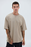 Joel Heavyweight Box Tee Stone