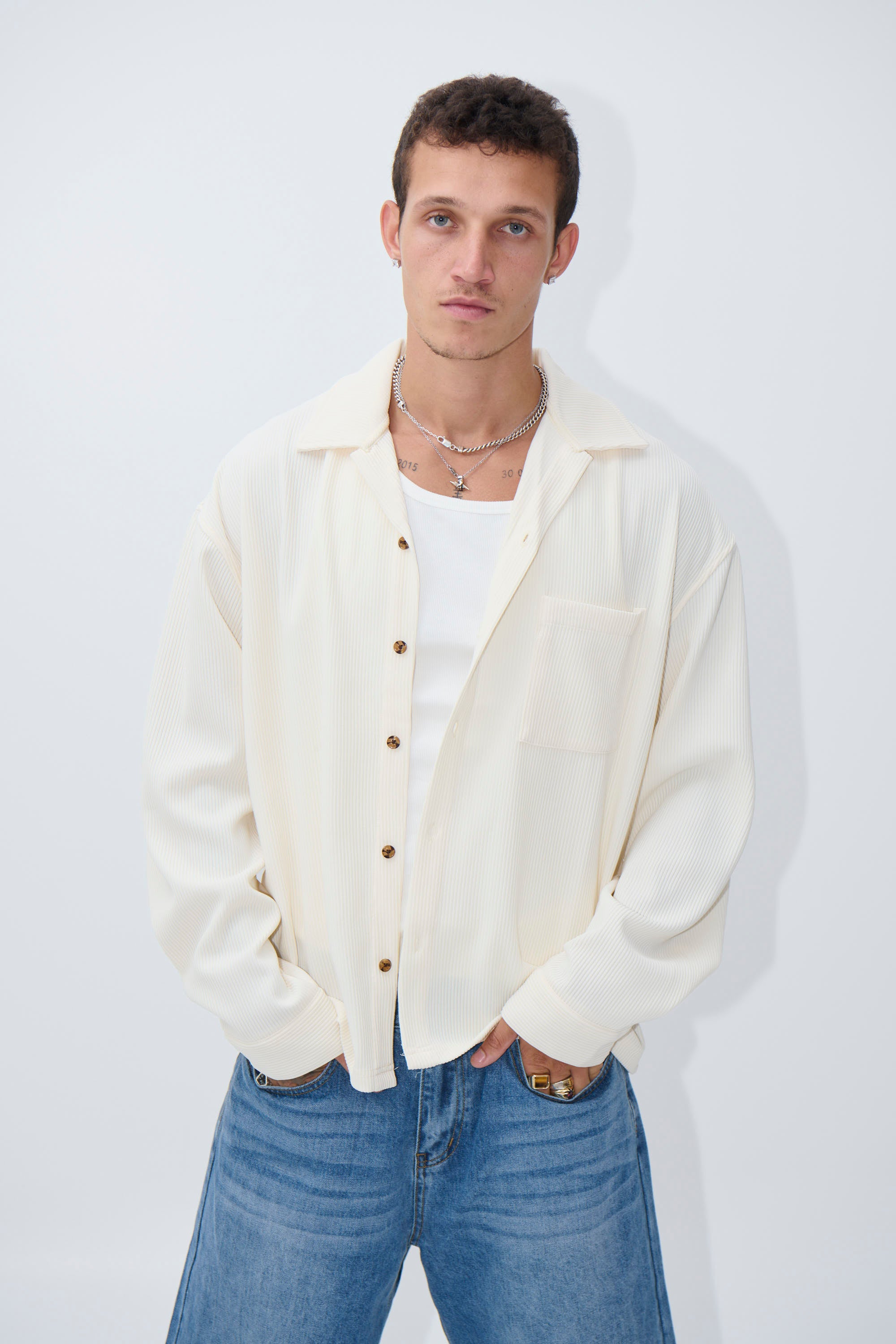 Lawrence Ribbed Long Sleeve Ivory