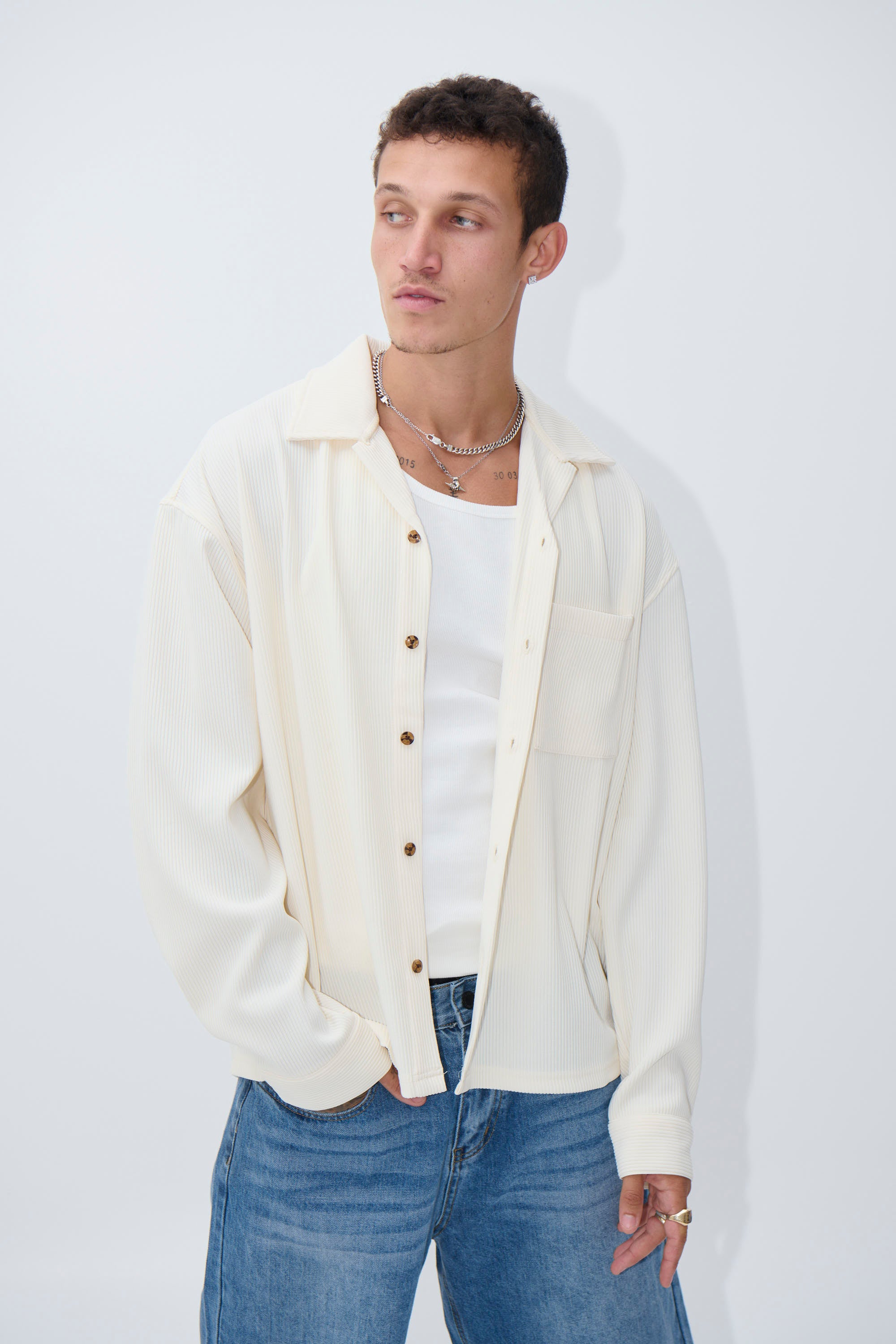 Lawrence Ribbed Long Sleeve Ivory