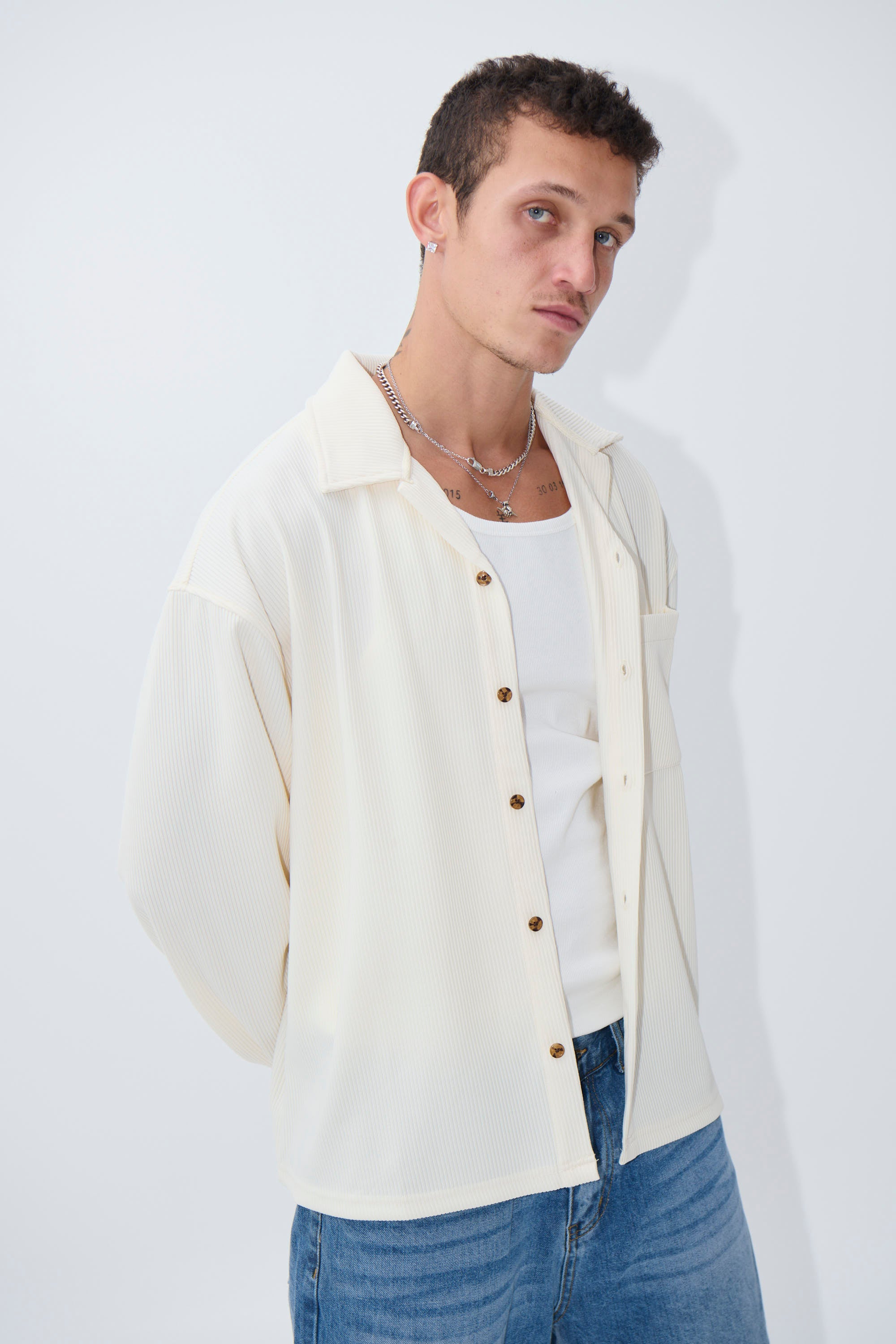 Lawrence Ribbed Long Sleeve Ivory