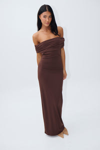 Amalia Maxi Dress Chocolate