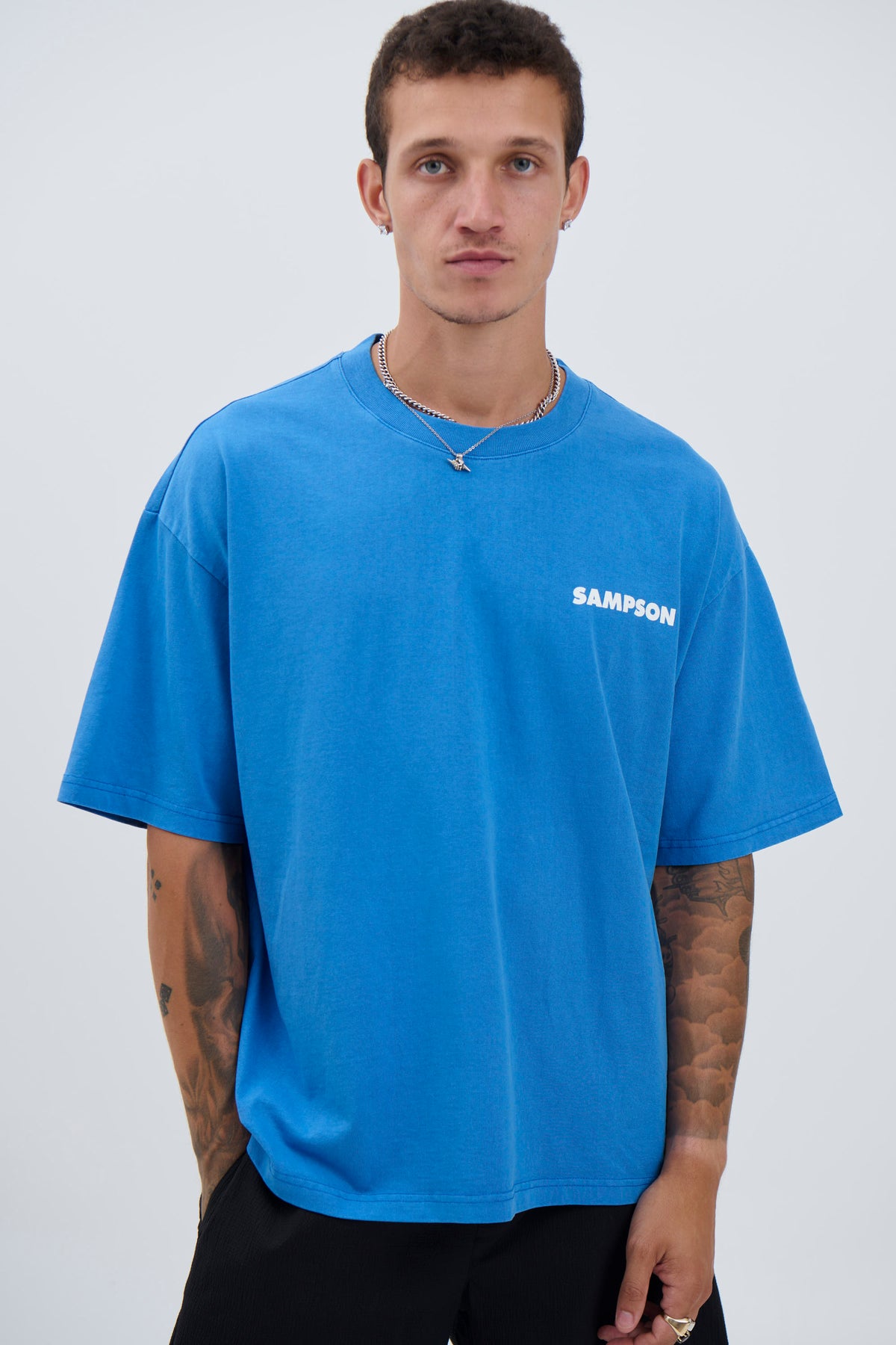 Marty Sampson Logo Tee Cobalt