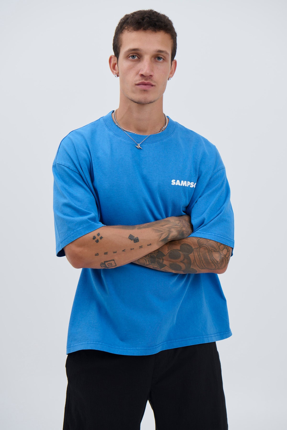 Marty Sampson Logo Tee Cobalt