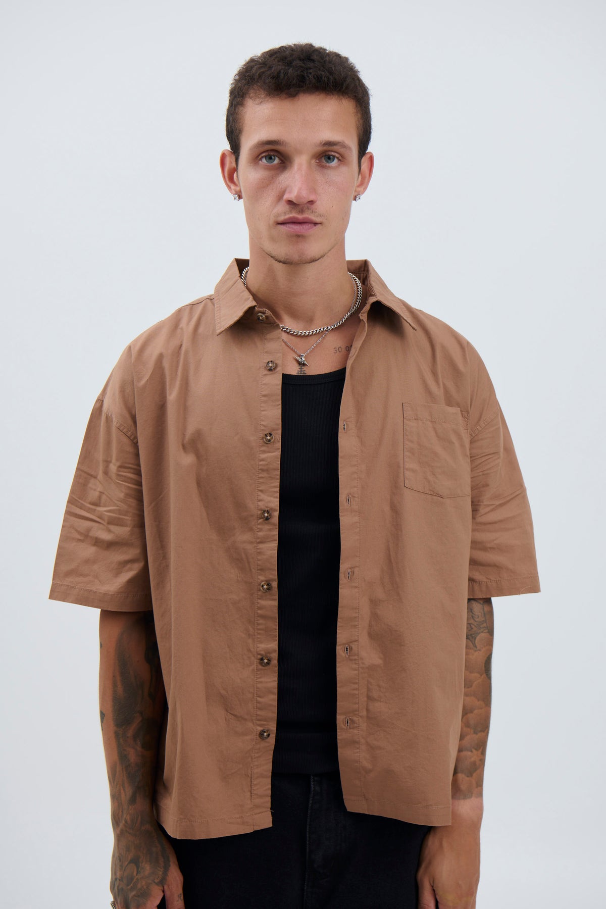 Scott Short Sleeve Shirt Choc