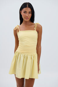 Destiny Mini Dress Lemon - FINAL SALE