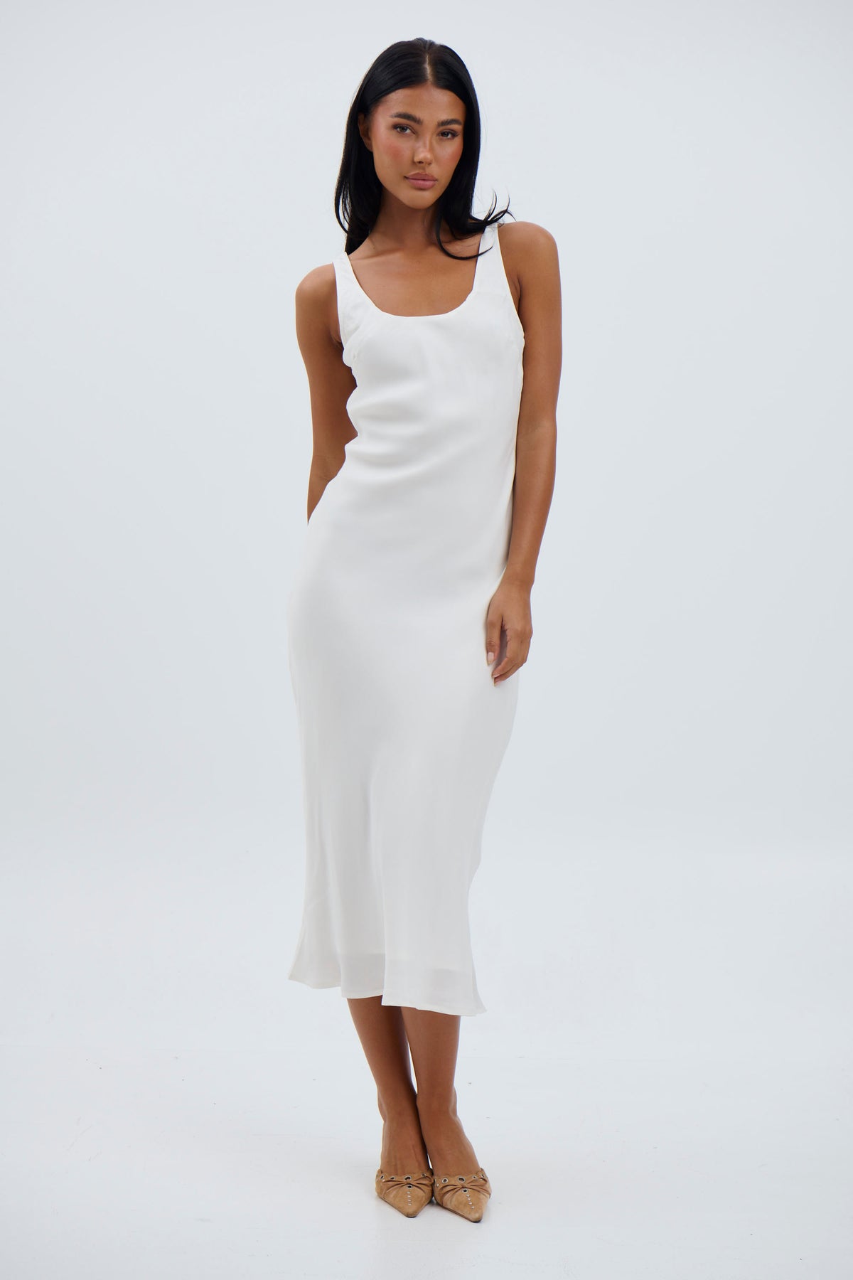 Alyce Midi Dress White