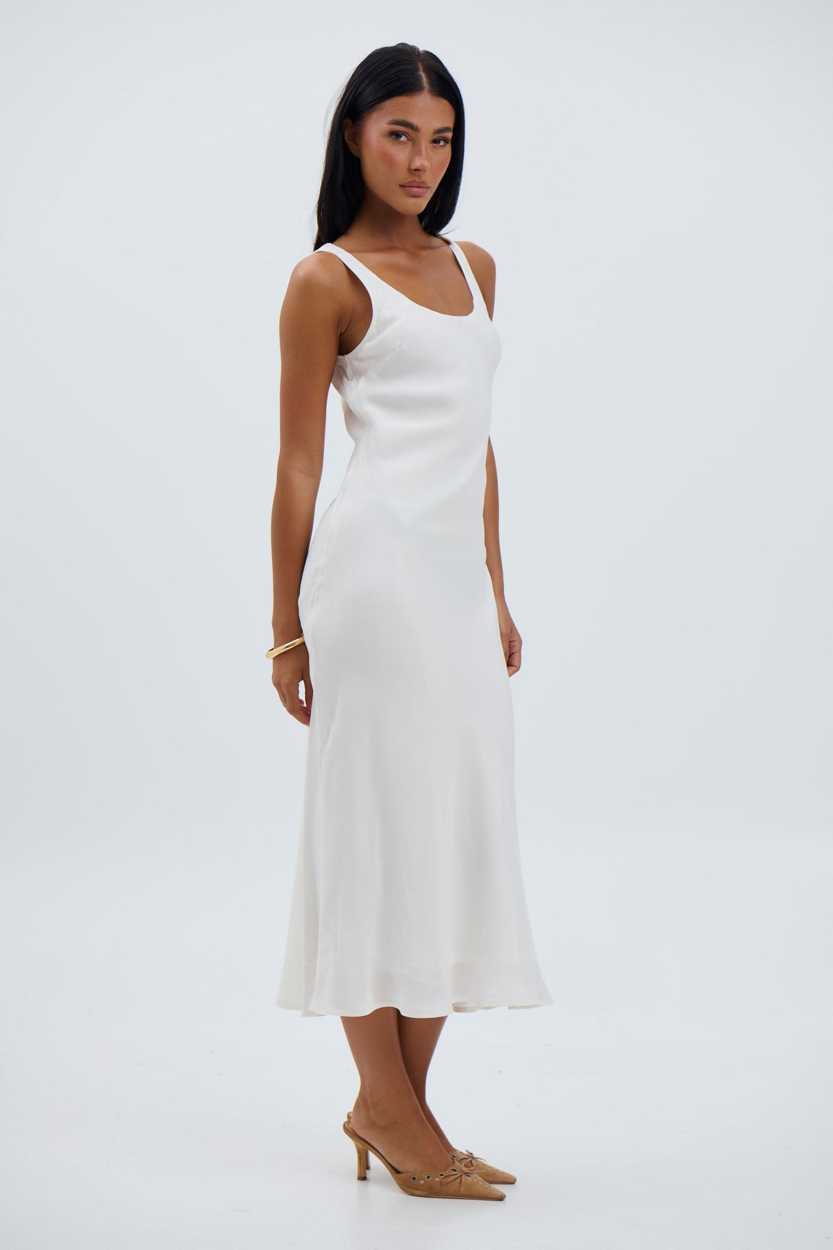 Alyce Midi Dress White