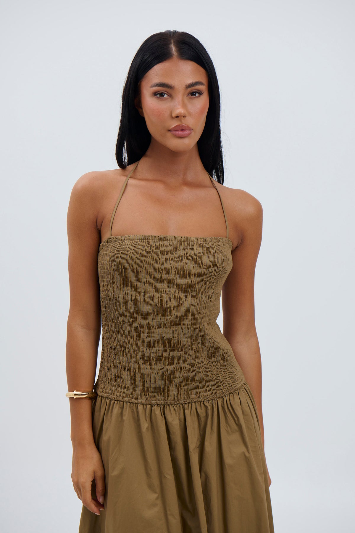 Krystal Maxi Dress Brown