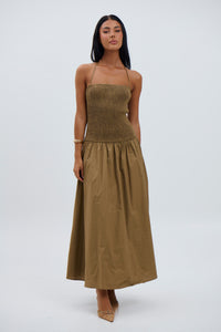 Krystal Maxi Dress Brown