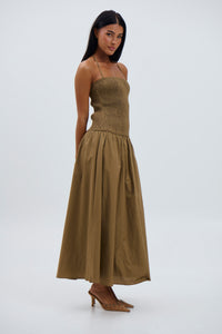 Krystal Maxi Dress Brown