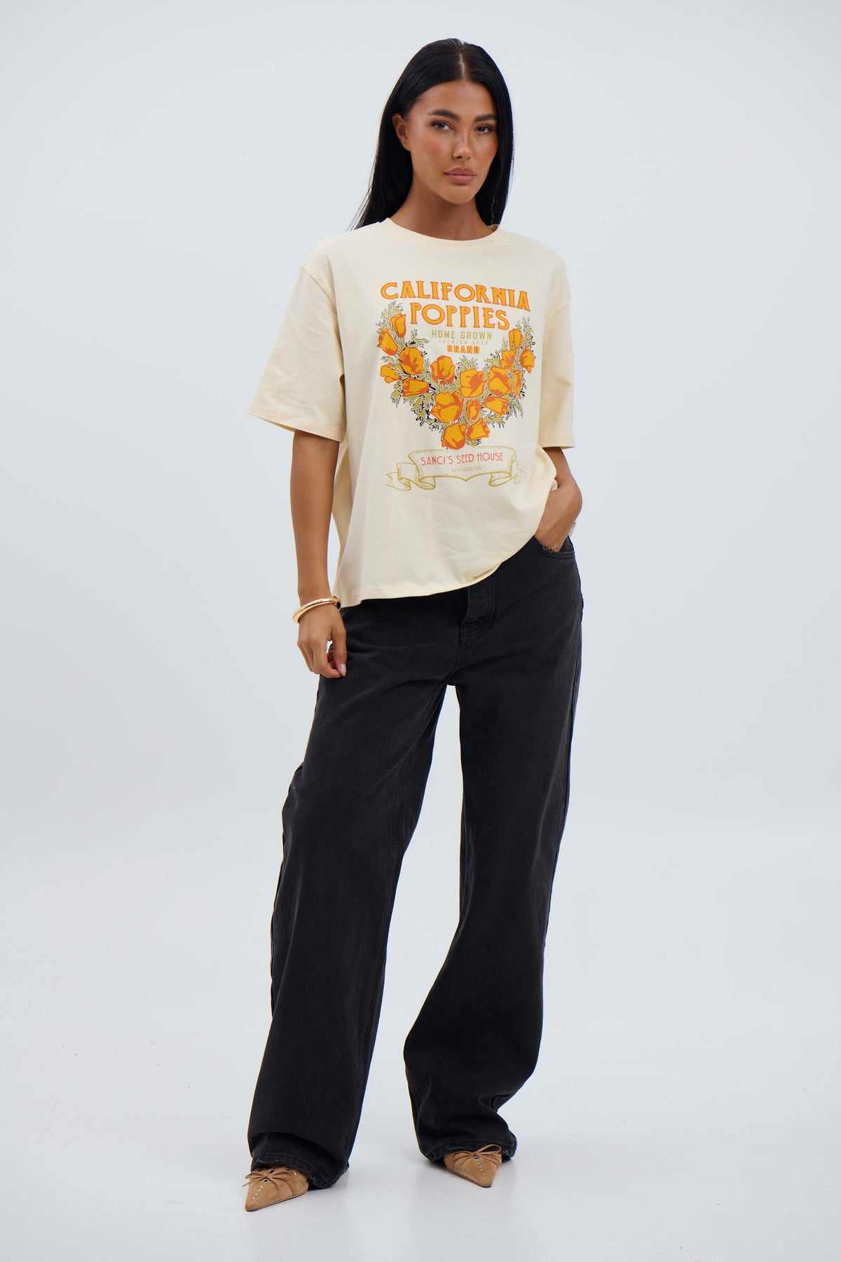 California Poppies Tee Yellow