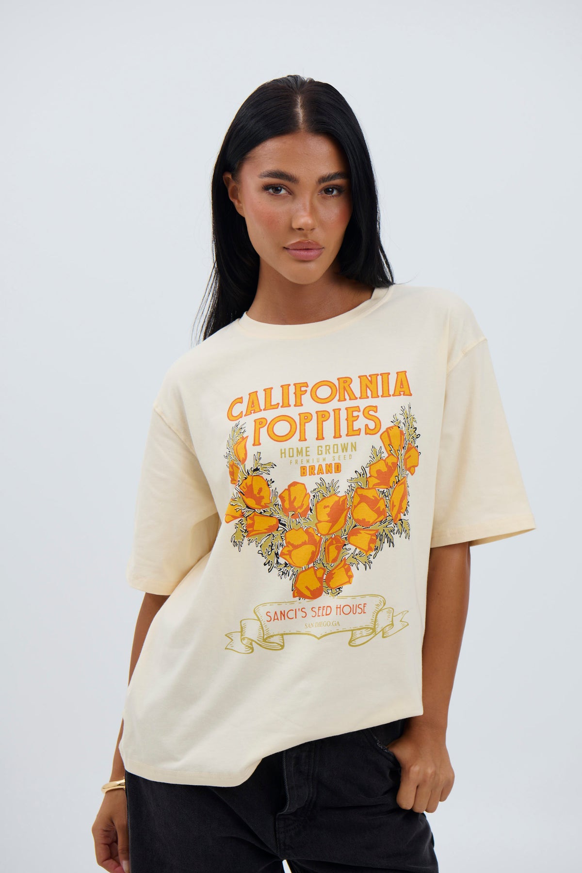 California Poppies Tee Yellow