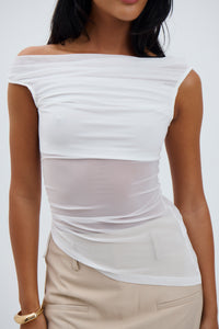 Cherish Off The Shoulder Top White