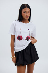 Cherry Tee White