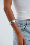 Metal Cuff Bangle Silver