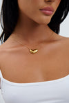 Bean Pendant Necklace Gold