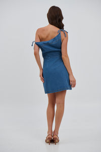 Hannah Mini Dress Blue Denim