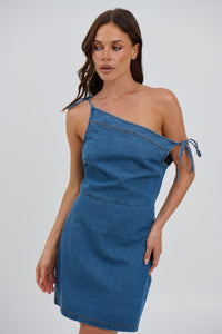 Hannah Mini Dress Blue Denim