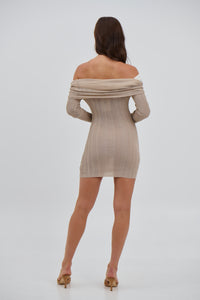 Bayliss Mini Dress Stone - FINAL SALE