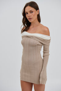 Bayliss Mini Dress Stone - FINAL SALE