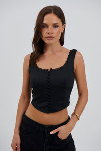 Lois Top Black - FINAL SALE