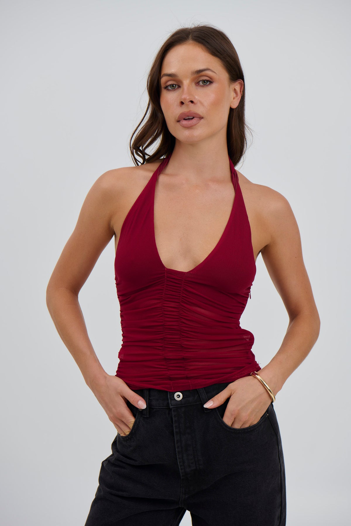 Luella Halter Top Wine