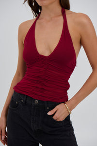 Luella Halter Top Wine