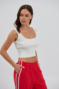 Lacey Crop White - FINAL SALE