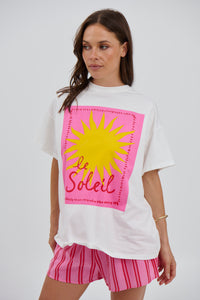 Soleil Top White/Pink