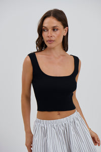 Lacey Crop Black - FINAL SALE