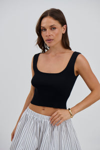 Lacey Crop Black - FINAL SALE