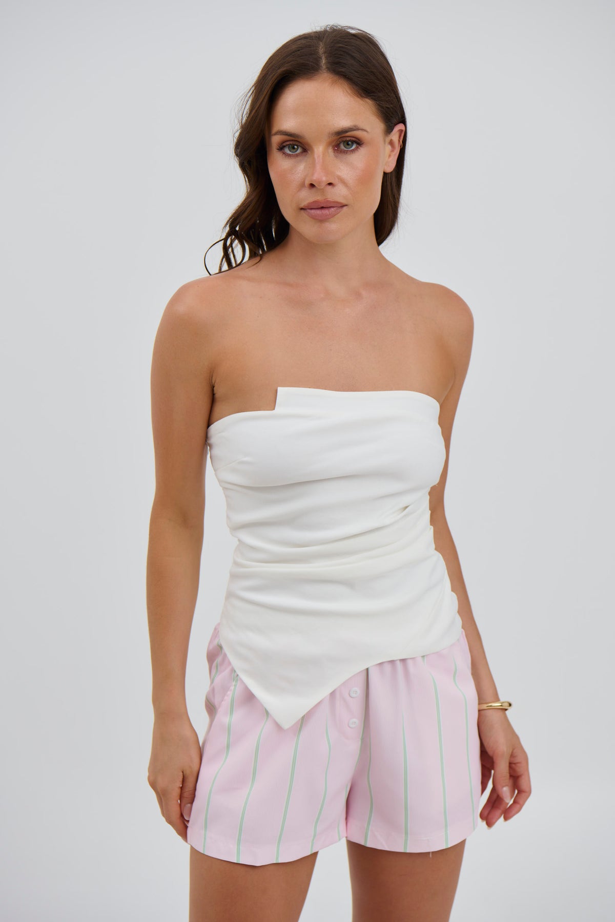 Lou Lou Strapless Top White