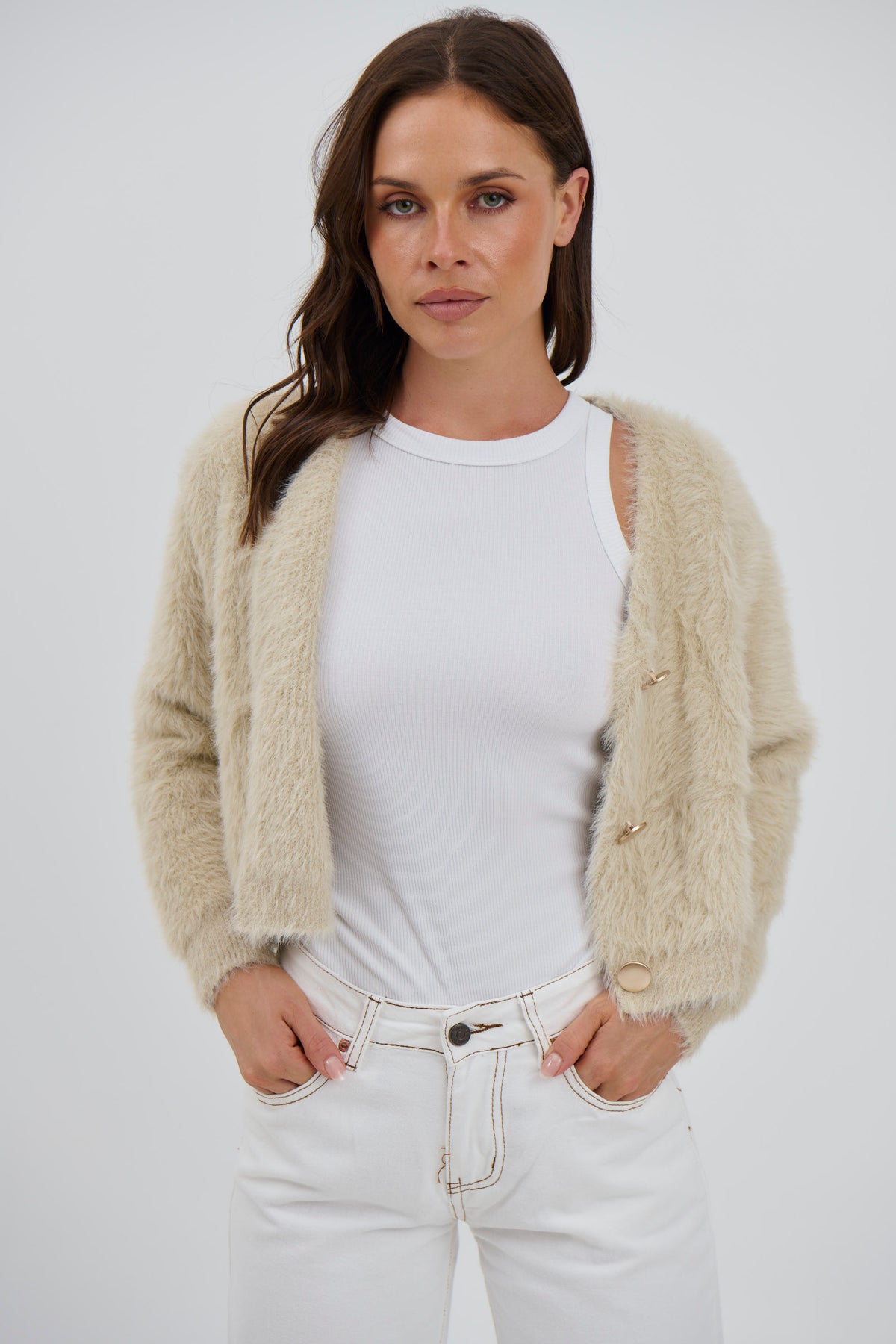 Rocky Cropped Knit Oat