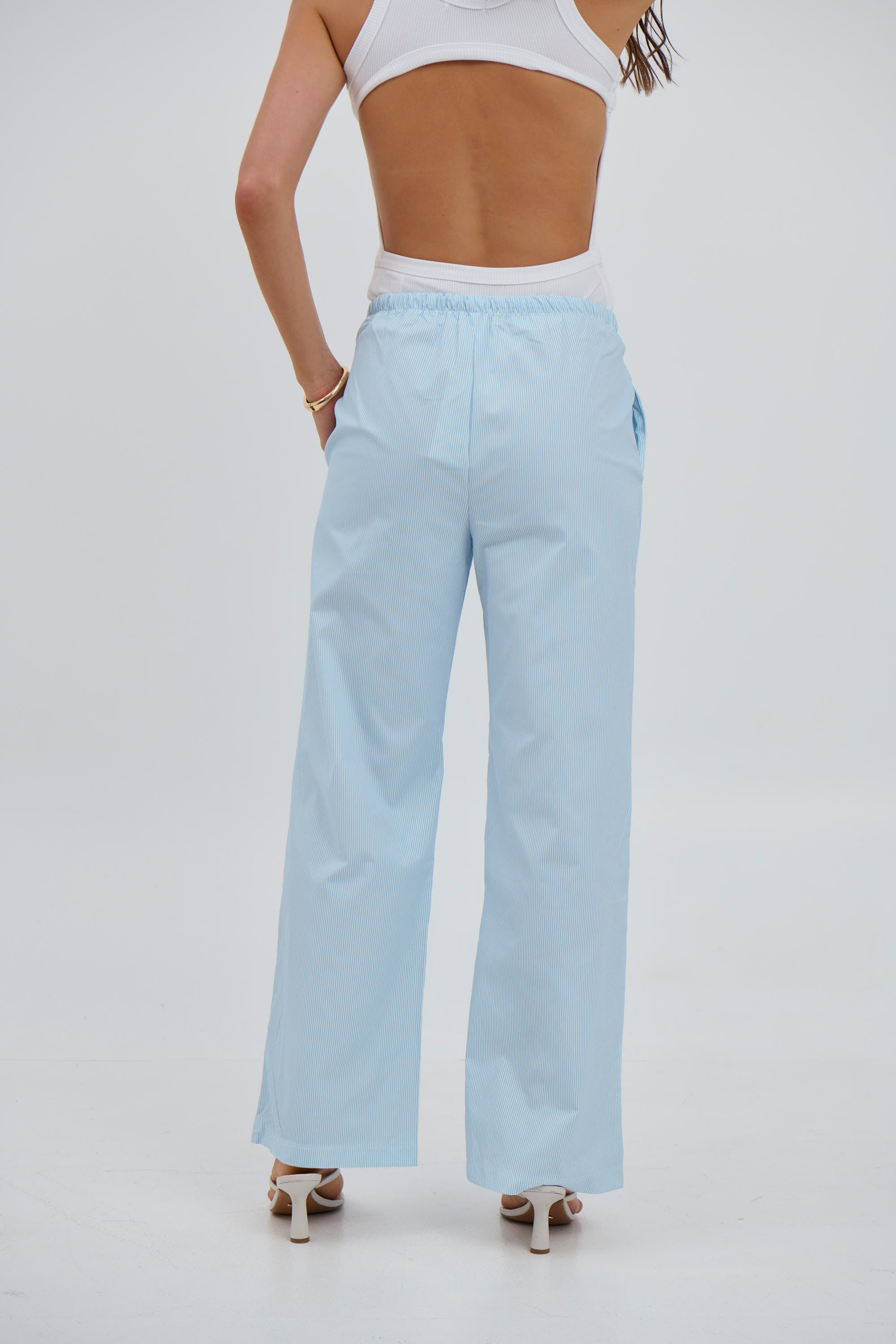 Xander Stripe Pant Blue - FINAL SALE