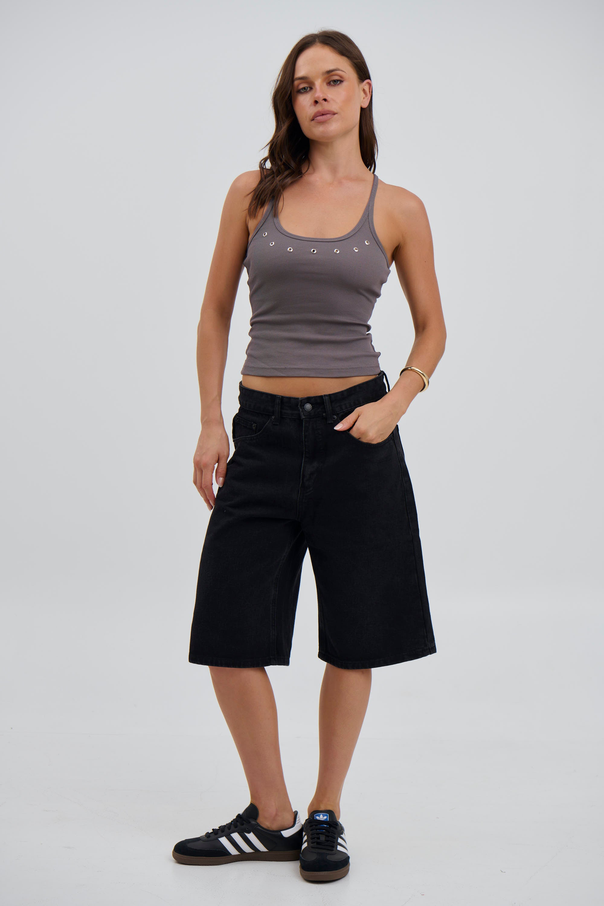 Perla Top Dark Grey