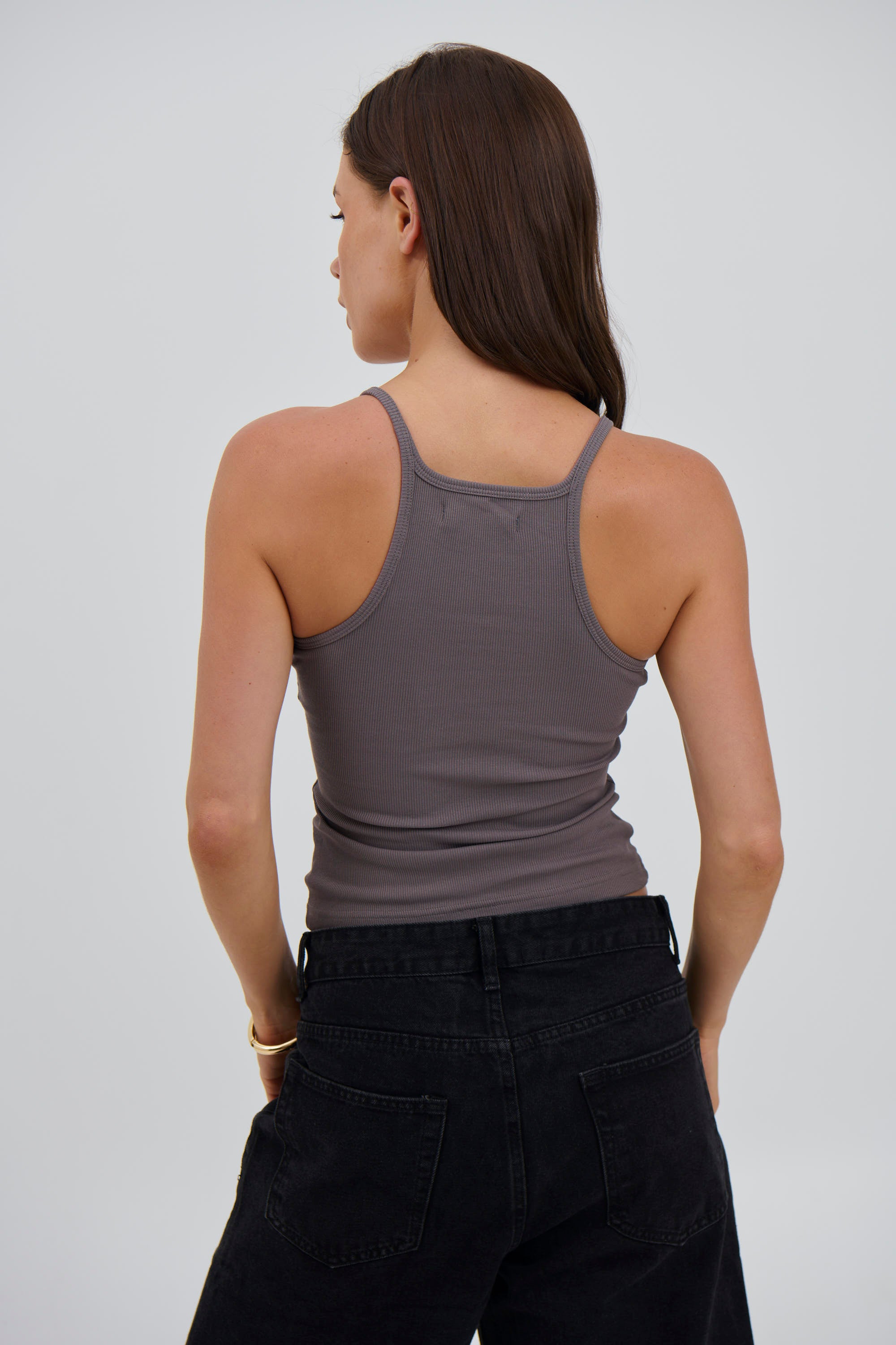 Perla Top Dark Grey