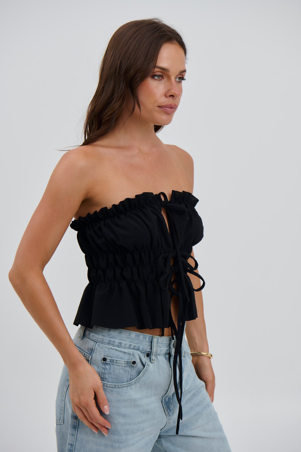 Leo Strapless Top Black - FINAL SALE