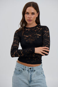 Berlin Lace Top Black