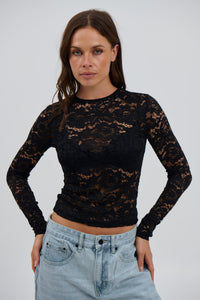 Berlin Lace Top Black