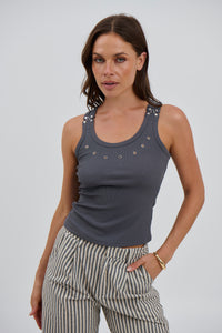 Alessia Top Dark Grey