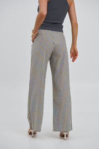 Xander Stripe Pant Black