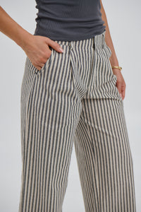 Xander Stripe Pant Black