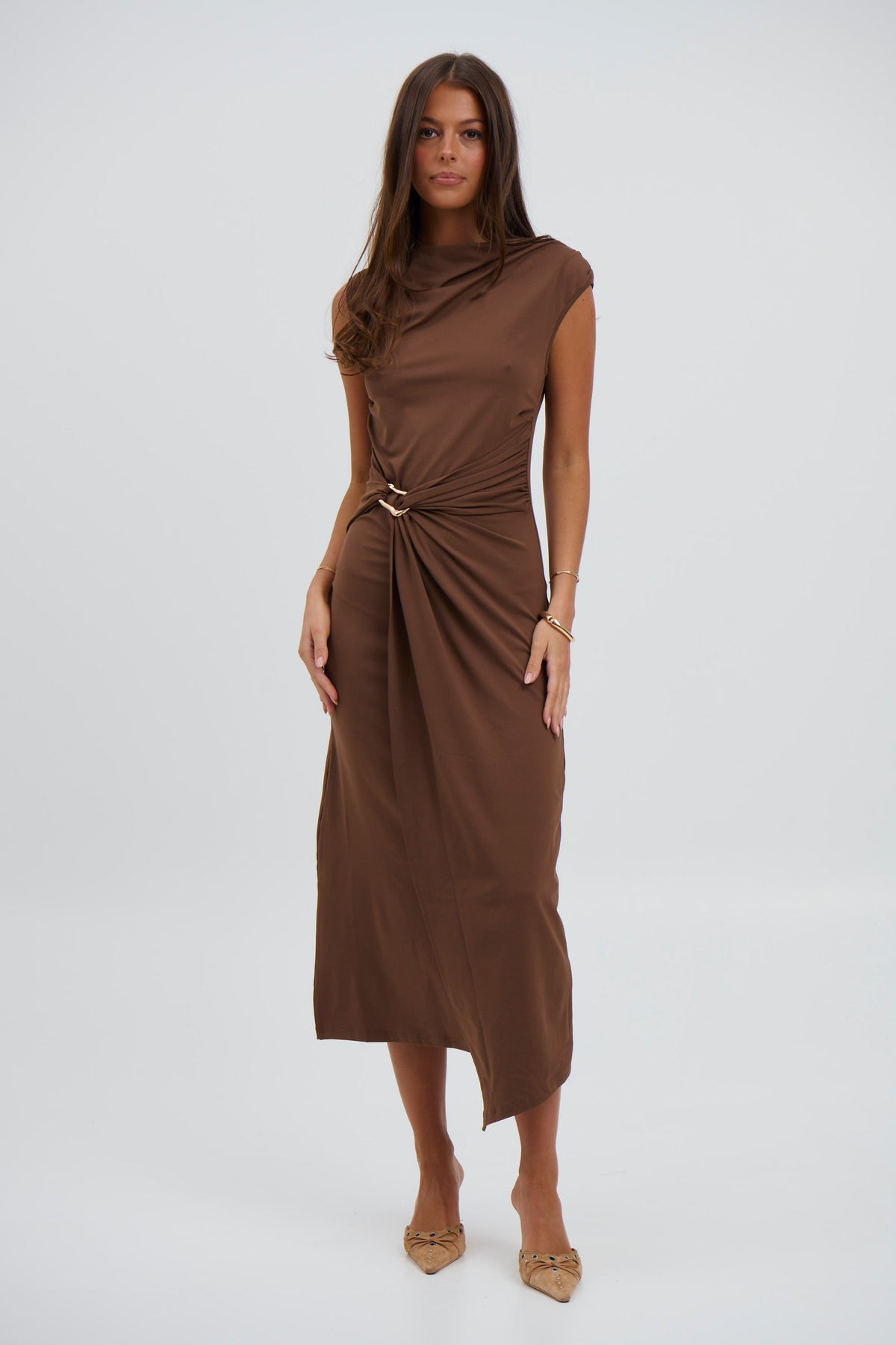 Jenna Maxi Dress Chocolate