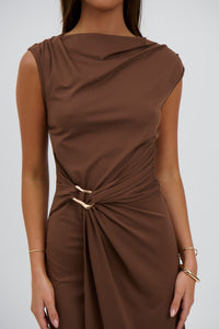 Jenna Maxi Dress Chocolate