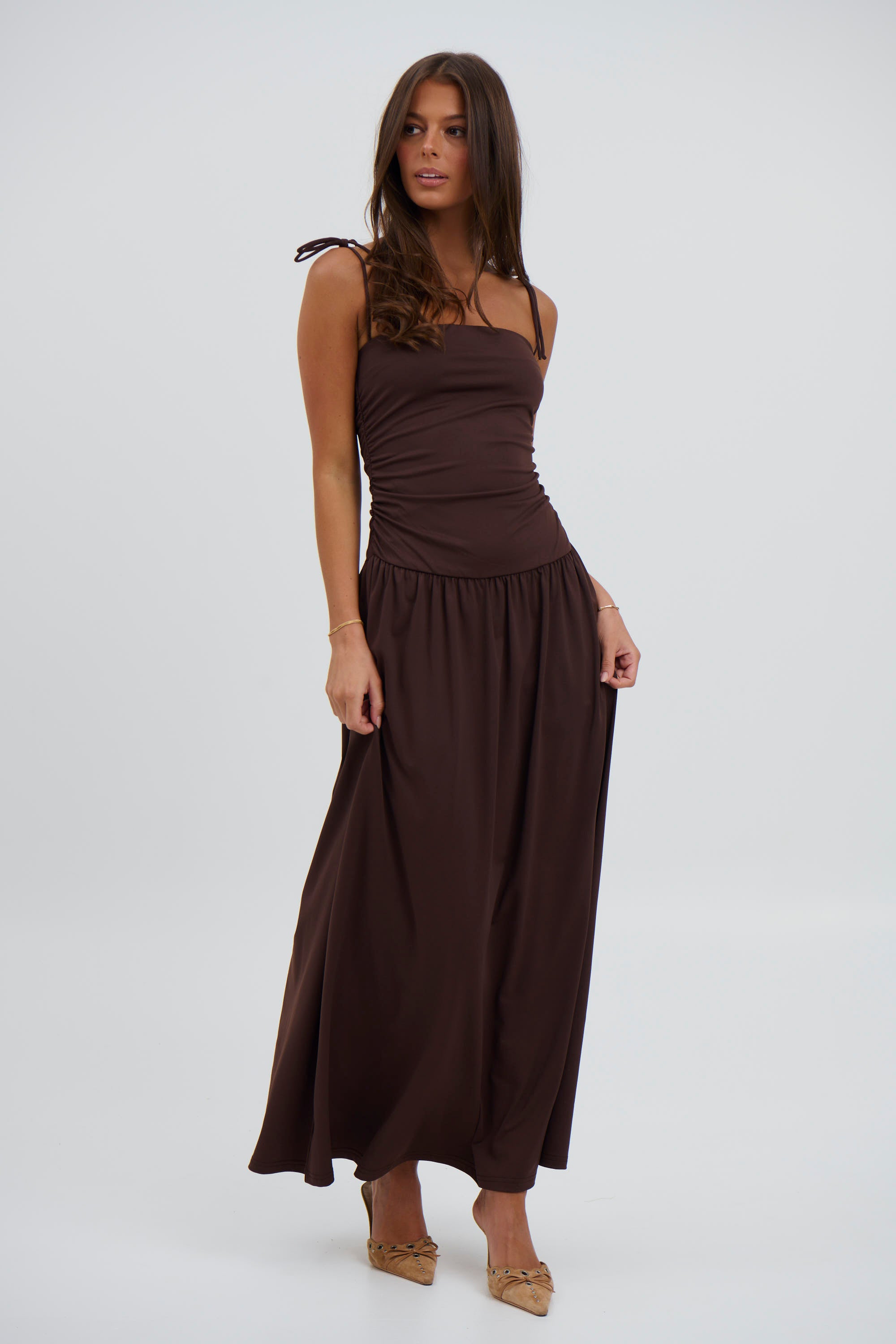 April Maxi Dress Chocolate - FINAL SALE