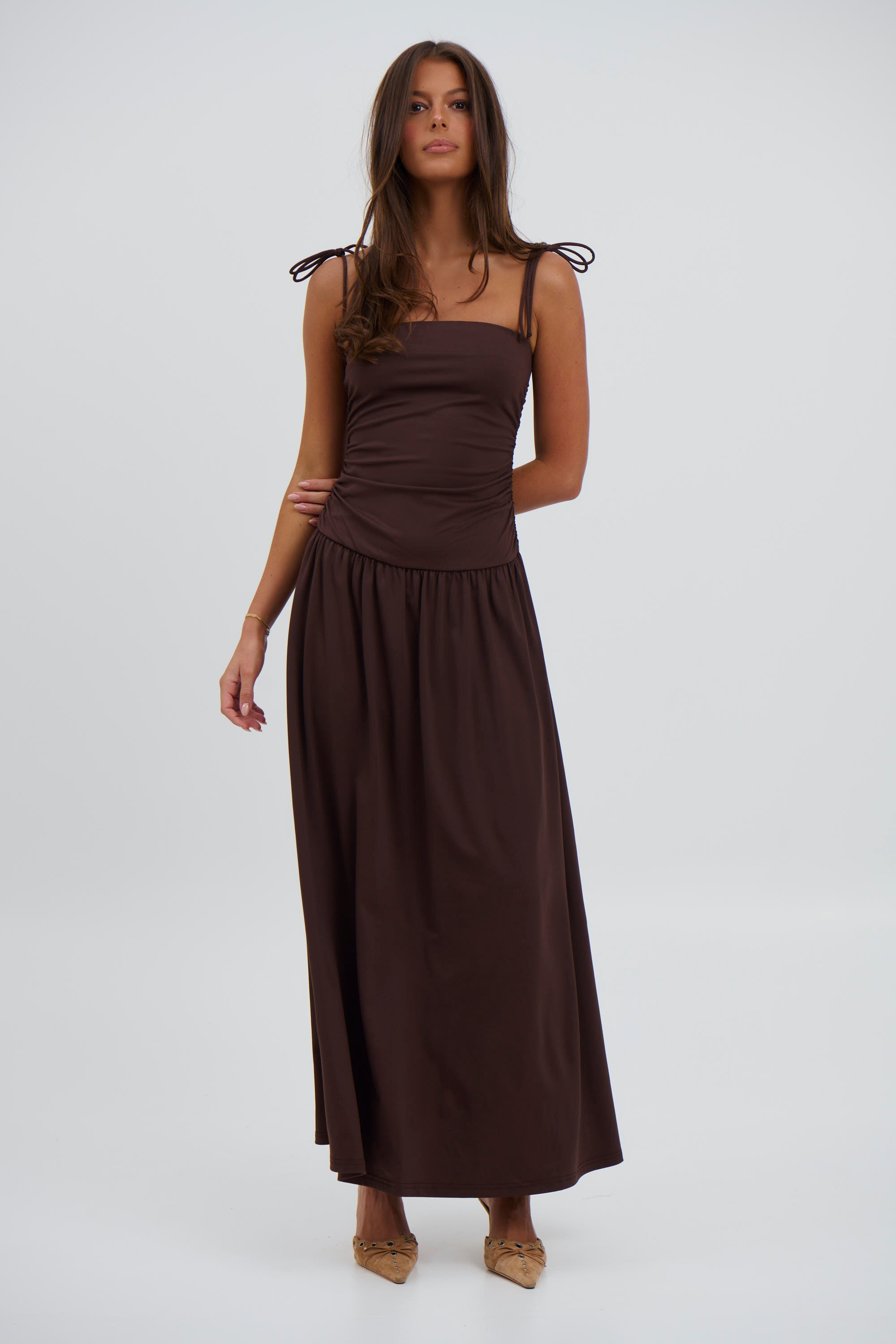 April Maxi Dress Chocolate - FINAL SALE
