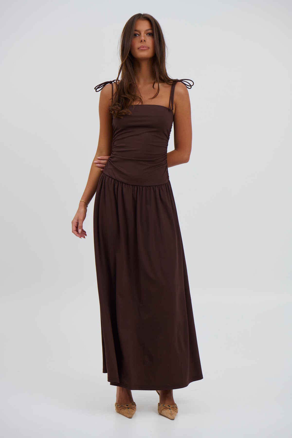 April Maxi Dress Chocolate