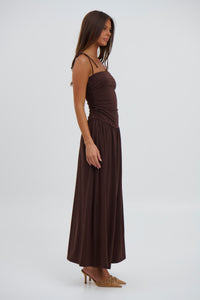 April Maxi Dress Chocolate