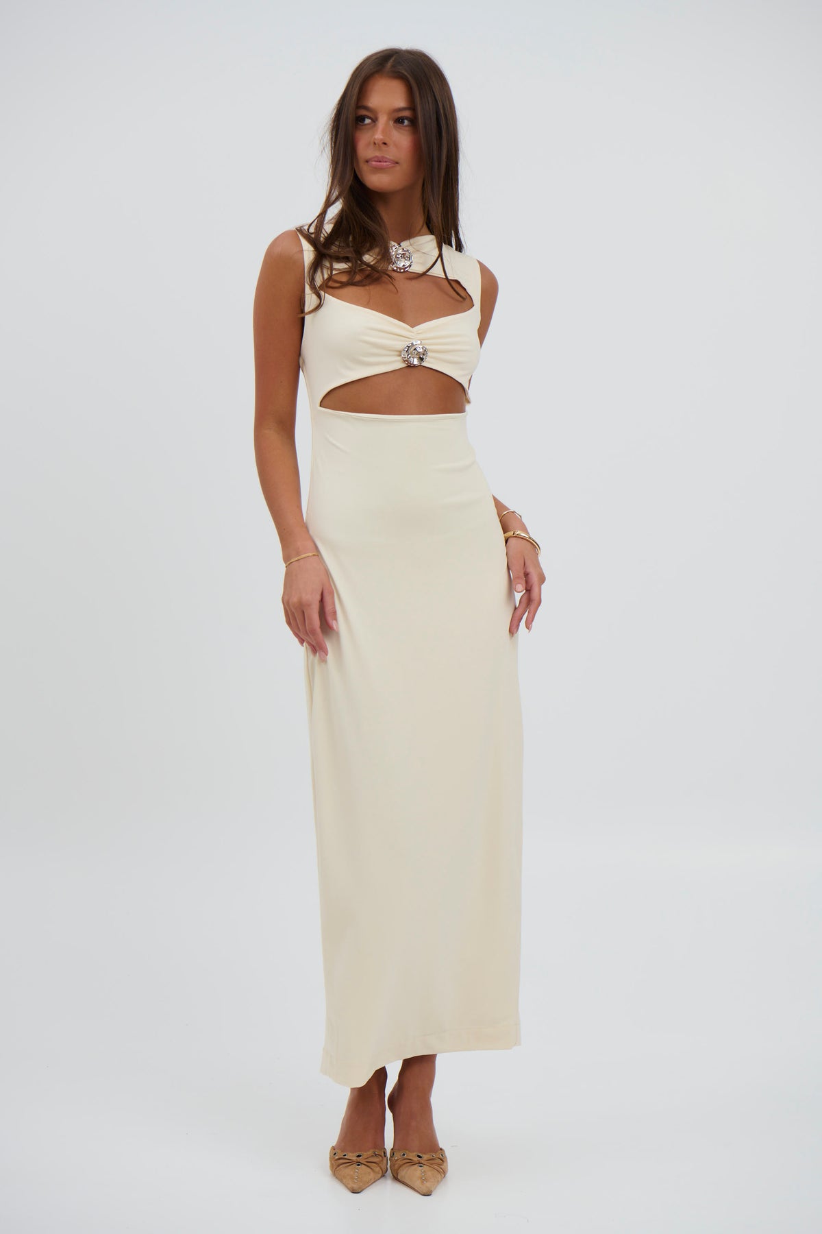 Gia Maxi Dress Beige