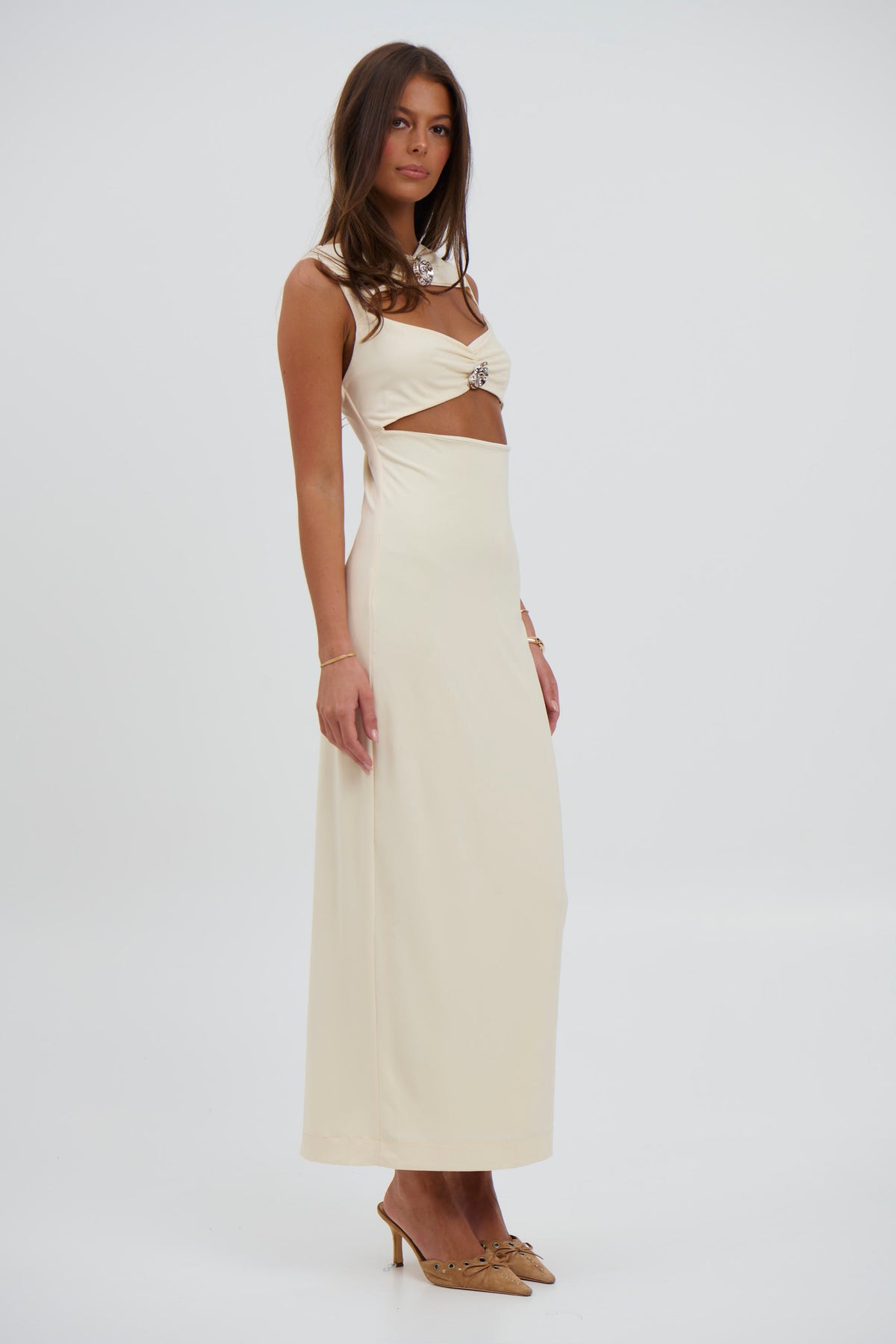 Gia Maxi Dress Beige